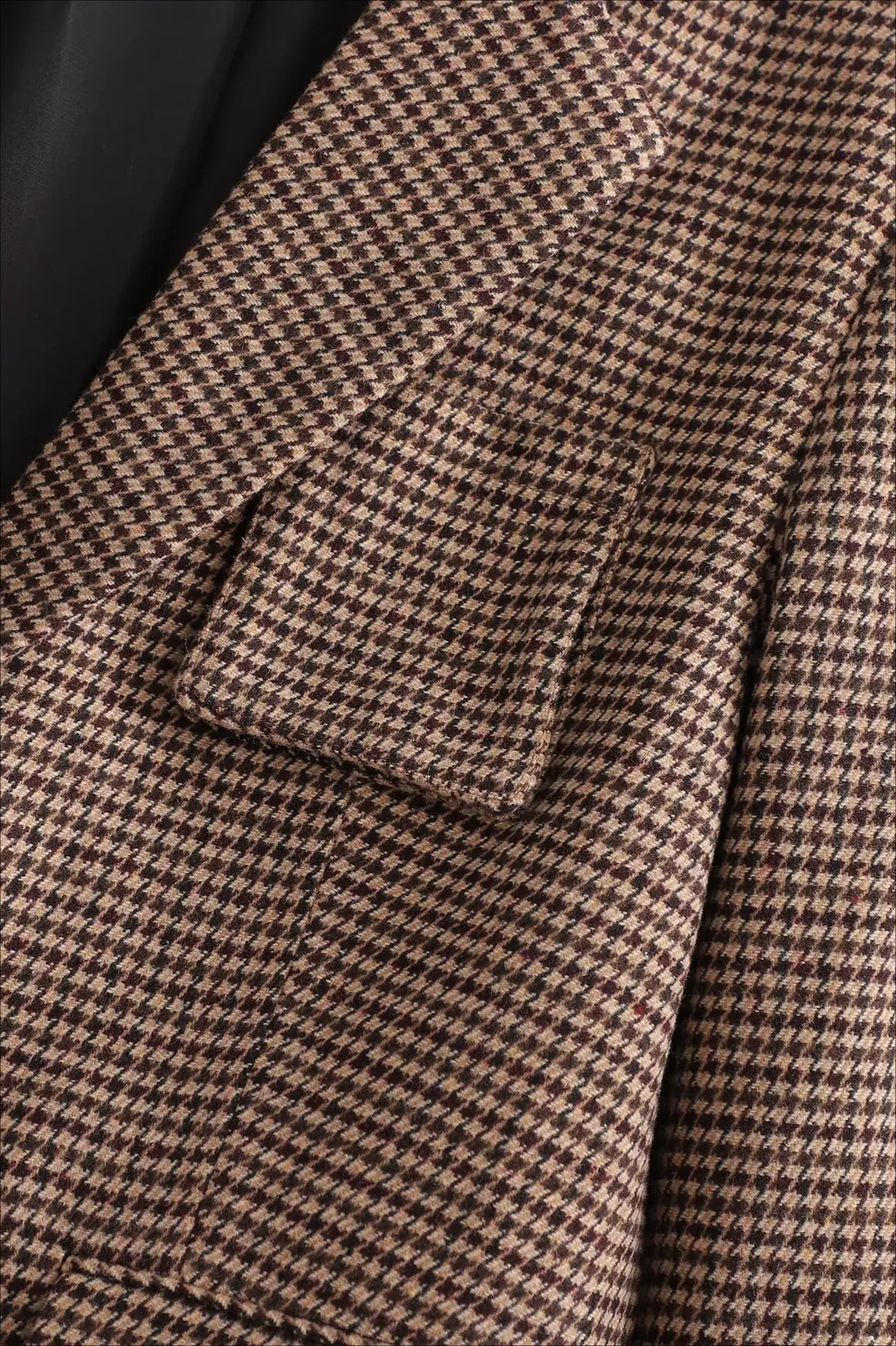Houndstooth Single-Breasted Blazer