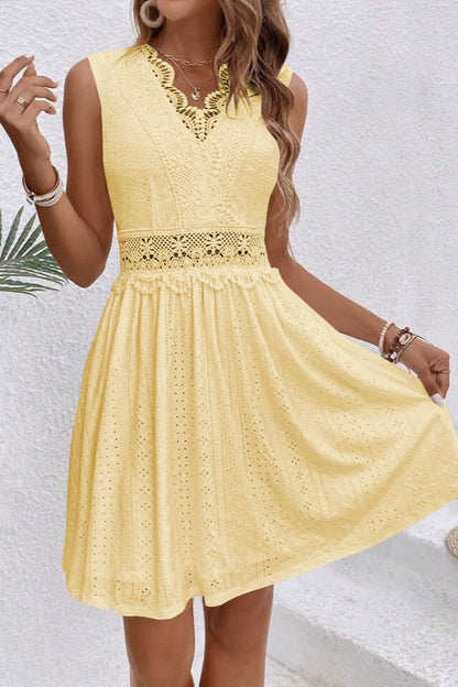 Jacquard Lace Patchwork Boho Dress