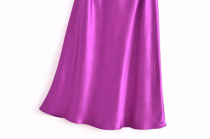 Summer Women Clothing Sling Pleated Design Inner Underwear Backless Dress