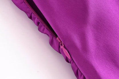 Summer Women Clothing Sling Pleated Design Inner Underwear Backless Dress