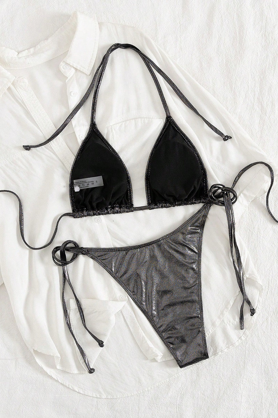 Shimmer Halter Sexy Bikini Set