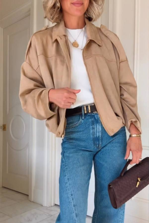 Jacket casual oversized long sleeve fashionable street style jacket