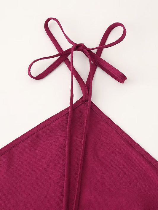 Spring Women Clothing Elegant Silk Satin Texture Underwear Halter Dress