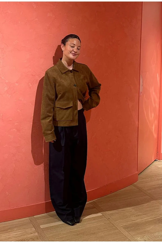 Vintage Suede Pocket Jacket