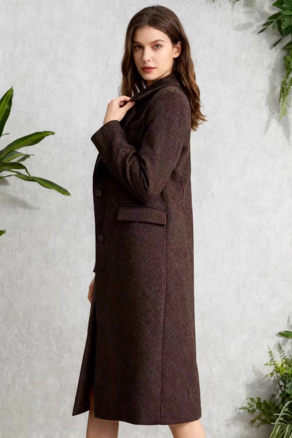 Versatile Wool Blend Long Chic Overcoat