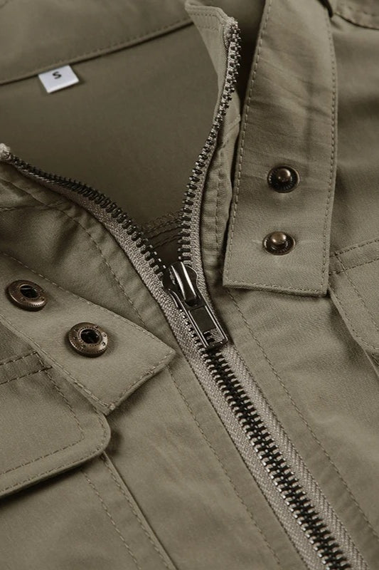 Vintage Drawstring Hem Street Jacket