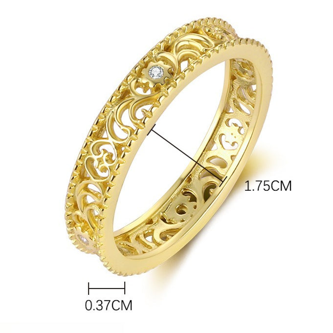 Sterling Silver Square Geometric Zirconia Ring