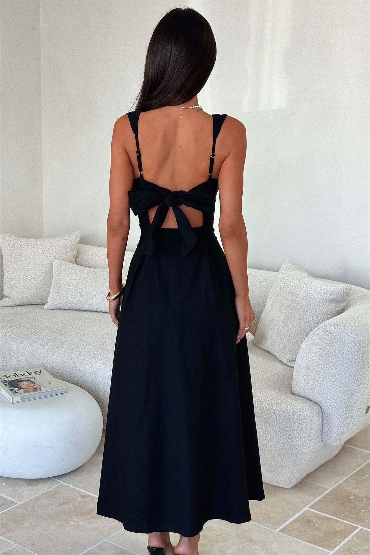Waist Cinched Strap Vacation Dress