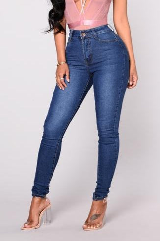 Slimming Stretch High Waist Skinny Jeans