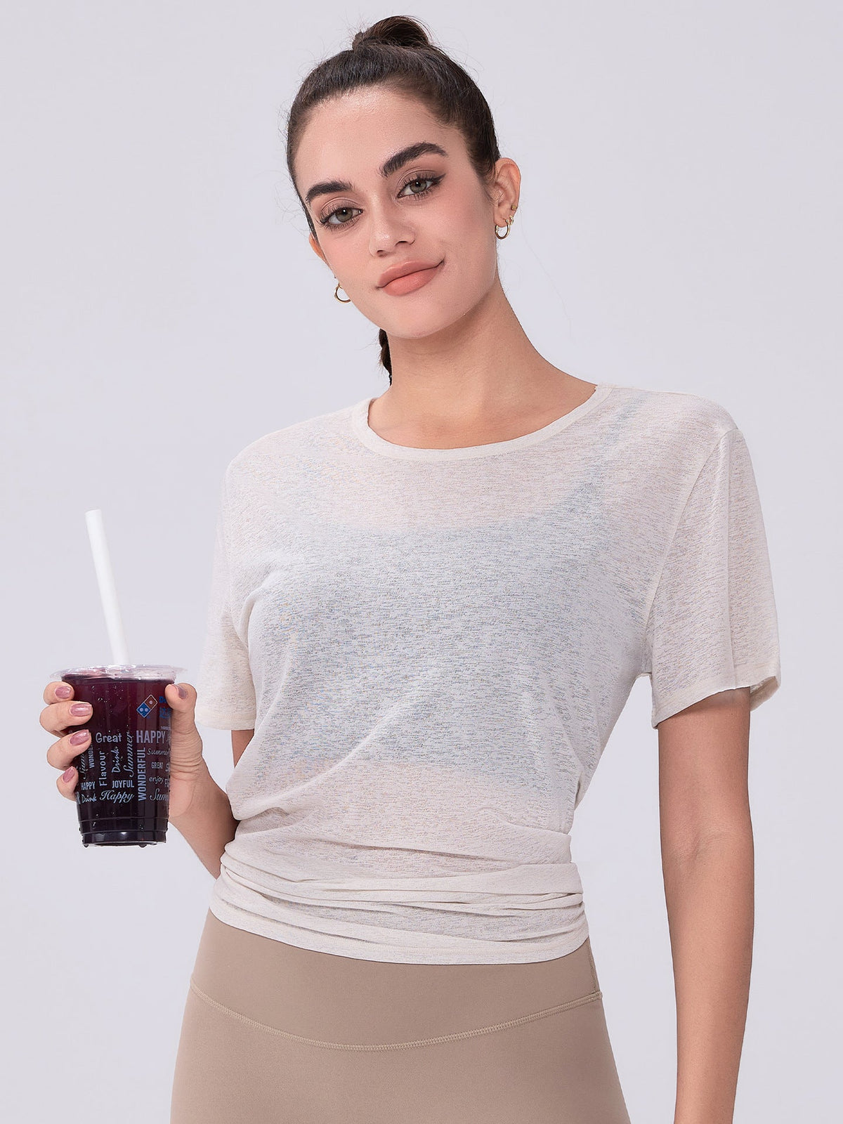 Spring Summer High-Grade Casual Slimming Yoga Jacket Loose Breathable Sports Blouse Hollow Out Cutout out Beauty Back Women Yoga Clothes