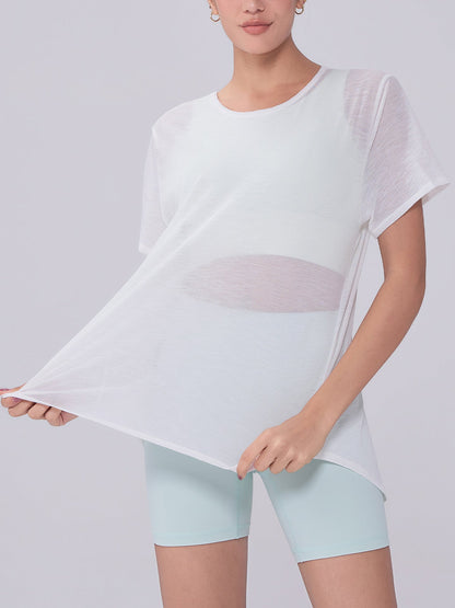 Spring Summer High-Grade Casual Slimming Yoga Jacket Loose Breathable Sports Blouse Hollow Out Cutout out Beauty Back Women Yoga Clothes