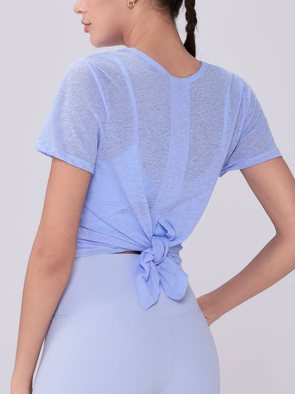 Spring Summer High-Grade Casual Slimming Yoga Jacket Loose Breathable Sports Blouse Hollow Out Cutout out Beauty Back Women Yoga Clothes