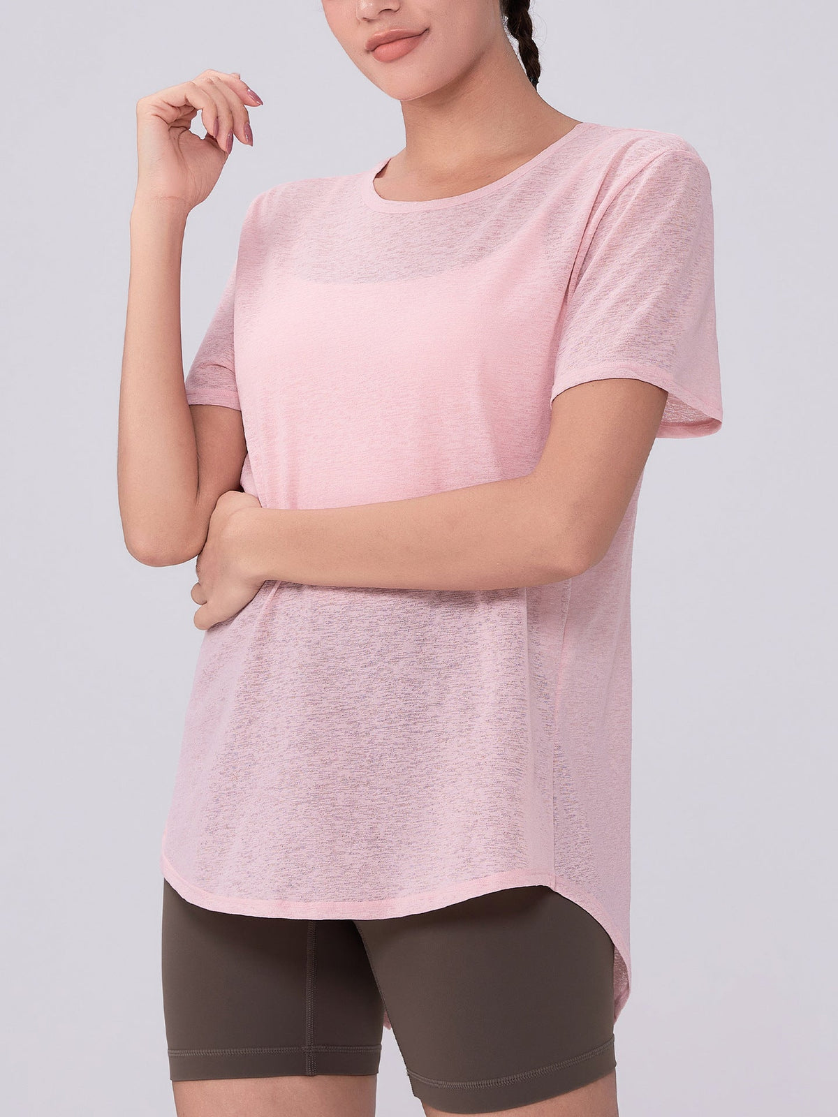 Spring Summer High-Grade Casual Slimming Yoga Jacket Loose Breathable Sports Blouse Hollow Out Cutout out Beauty Back Women Yoga Clothes