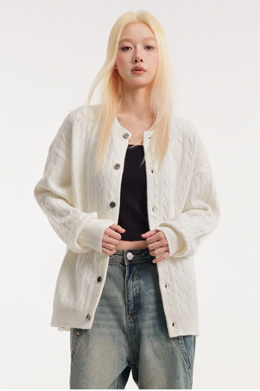Cable Knit Vintage Cardigan
