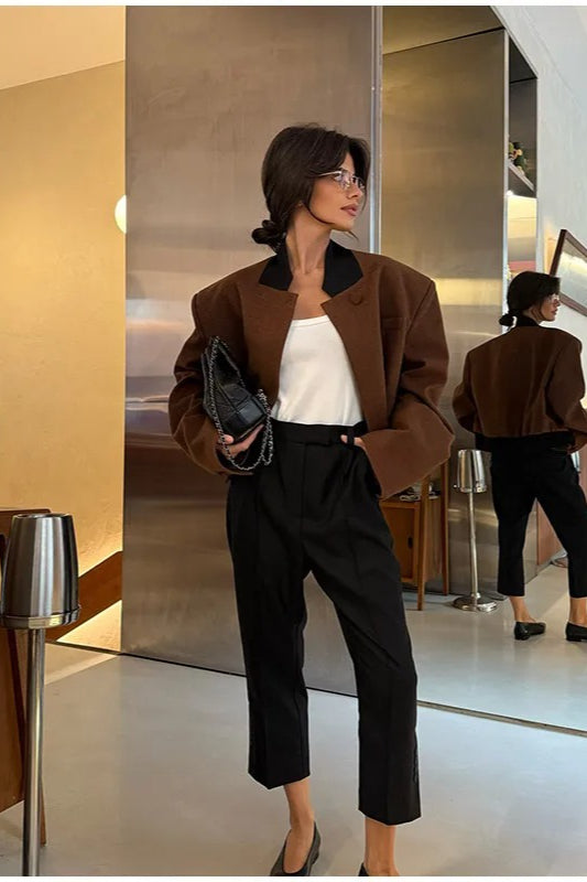 Vintage Lapel Short Jacket