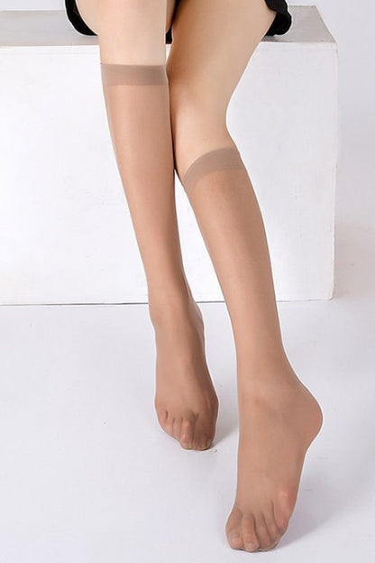 Seamless Sheer Nude Knee High Tights