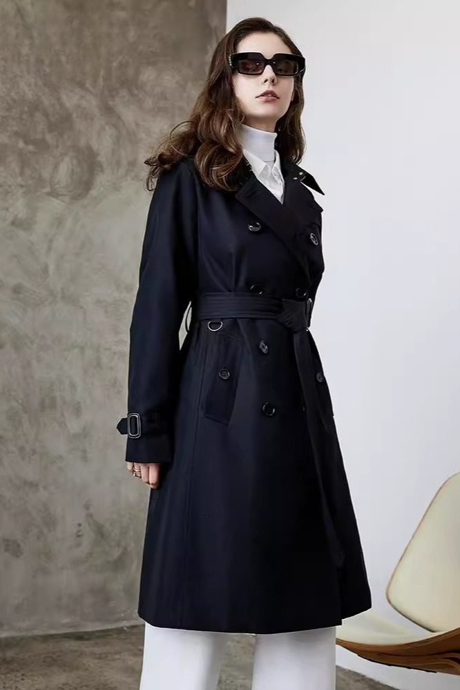 British Style Long Versatile Office Elegant Overcoat