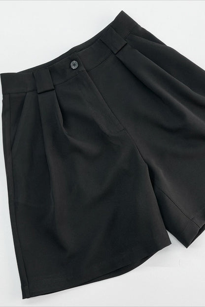 High Waist Minimalist Casual Tailored Shorts