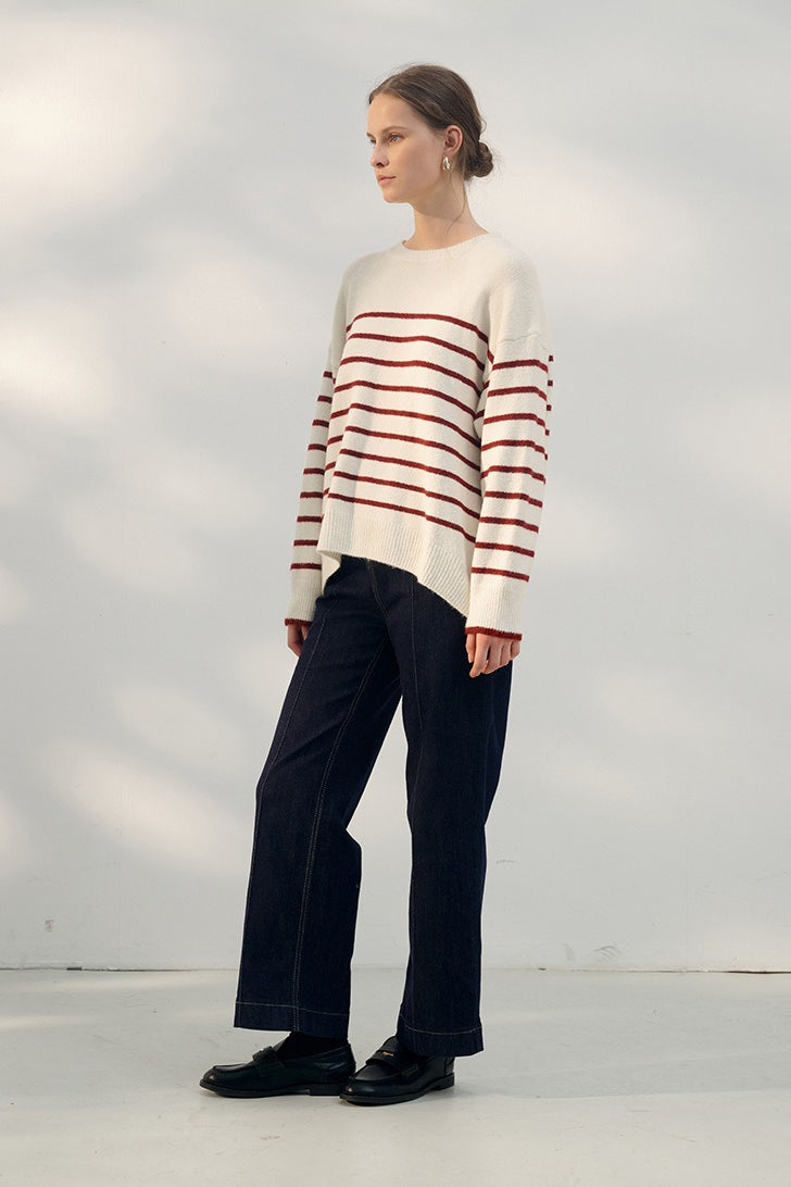 Classic Stripe Wool Knit Top