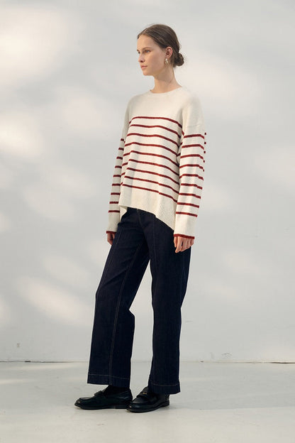 Classic Stripe Wool Knit Top