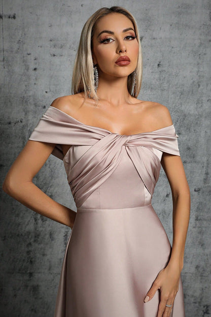Off-Shoulder Slim-Fit Cocktail Formal Dress