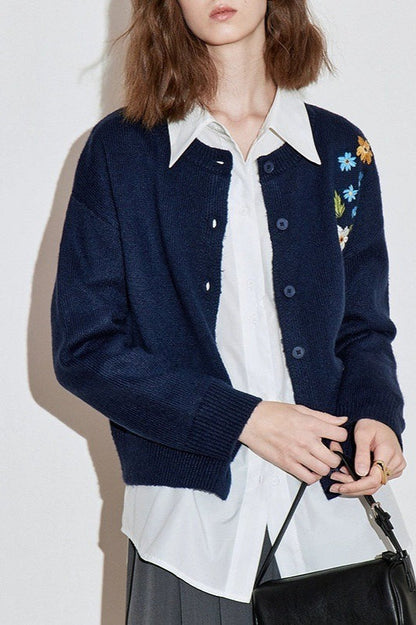 Vintage Floral Embroidery Sweater