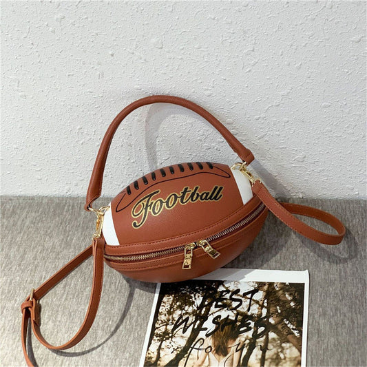 Bolso bandolera casual con estampado de letras de rugby de moda