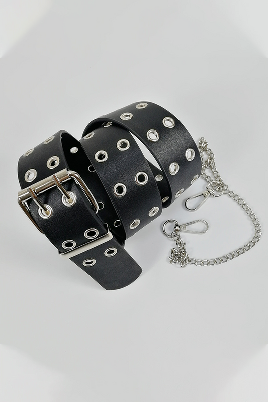 Cinturones de cadenas decorativas de accesorios metálicos, con retazos, estilo punk sólido