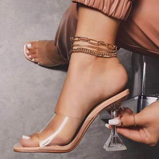 Zapatos casuales de retazos con boca de pescado a la moda