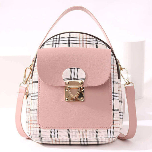 Mochila Informal de Moda con Cremallera y Retazos (5 Colores)