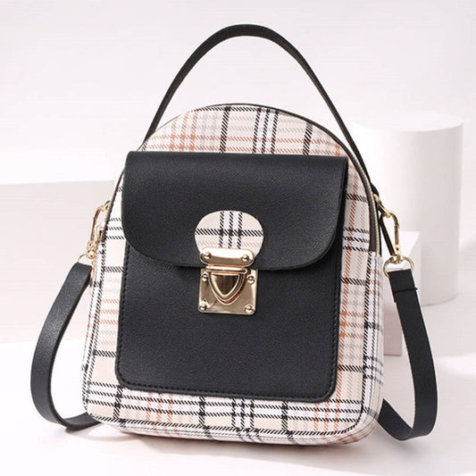 Mochila Informal de Moda con Cremallera y Retazos (5 Colores)