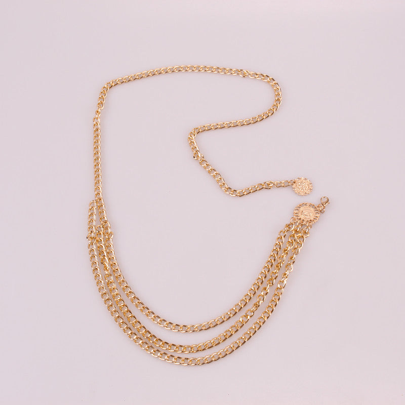 Pendant Alloy Layered Waist Chain