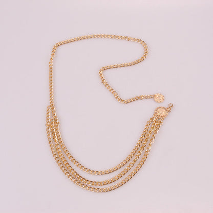 Pendant Alloy Layered Waist Chain