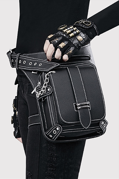 Bolsos con cremallera de retazos y cadenas vintage urbanos