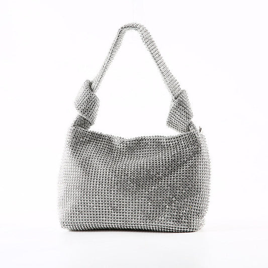Bolsos de retazos de diamantes de imitación sólidos de moda