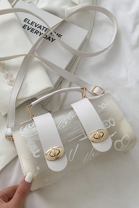 Bolsos decorativos informales lisos de moda con accesorios metálicos y retazos