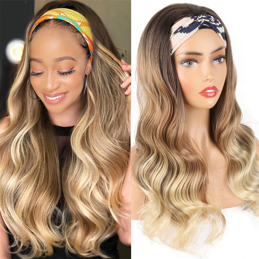 Pelucas de retales de moda casual con cambio gradual (sin pañuelo)