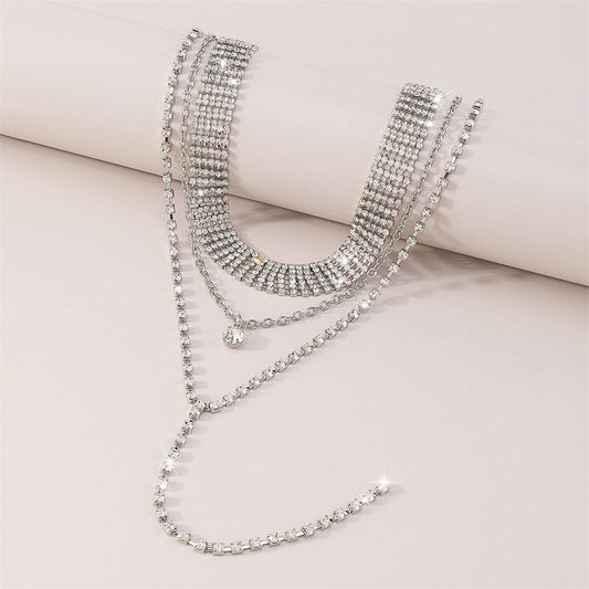 Collares de moda con retazos de diamantes de imitación