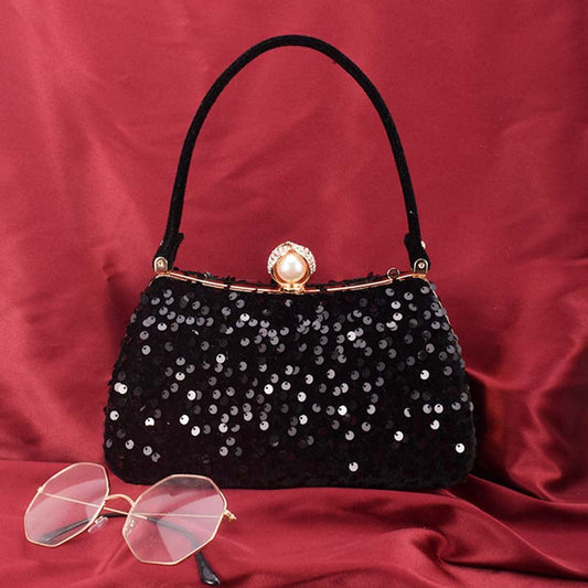 Bolsos formales de retazos con lentejuelas