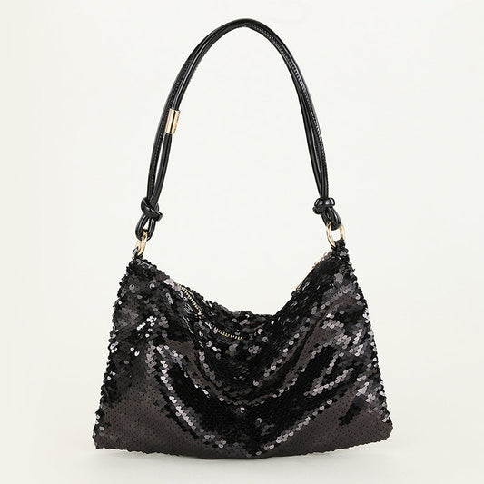Bolsos casuales lisos con lentejuelas y retazos