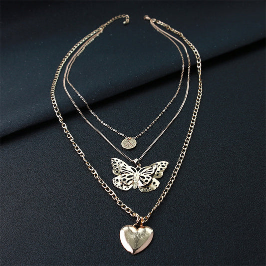 Collares casuales sólidos con mariposas en patchwork