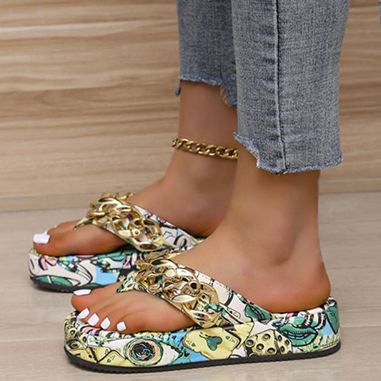 Zapatos Cómodos Redondos de Color Sólido con Parches de Grafiti Casuales