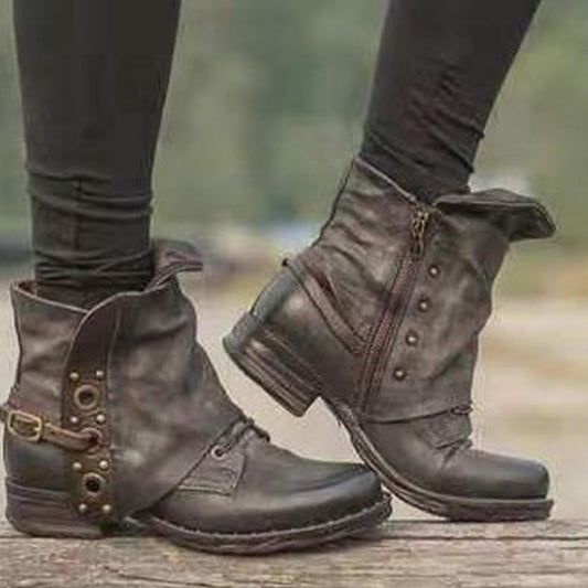 Zapatos cerrados de patchwork informales para la universidad