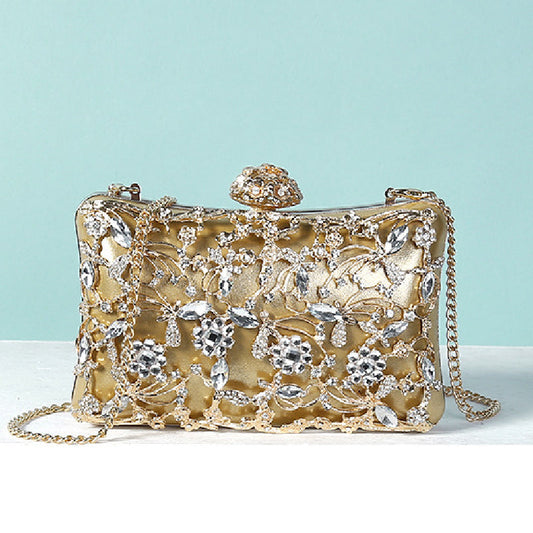 Bolsos informales con cadenas de patchwork y pedrería (4 colores)