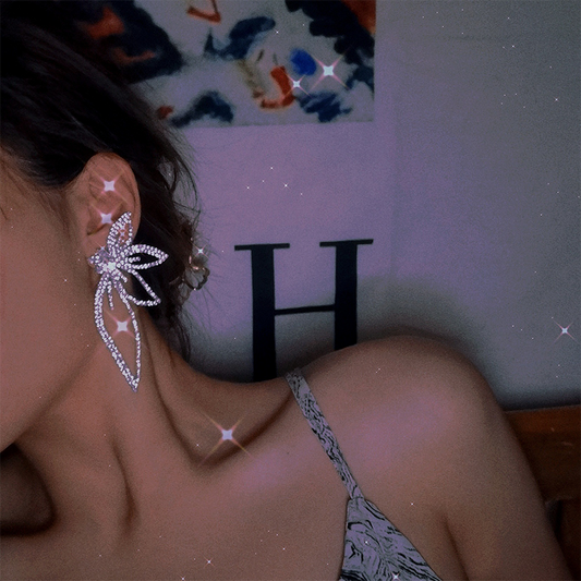 Pendientes Sexys de Perforación Caliente con Retazos y Diamantes de Imitación
