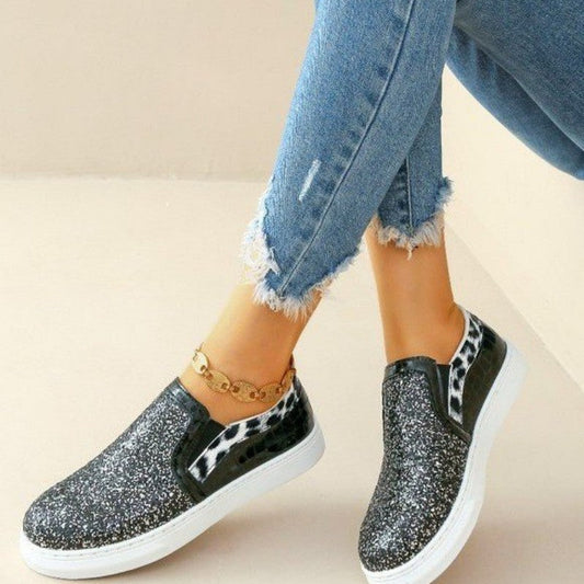 Zapatos planos cómodos e informales de patchwork para exteriores