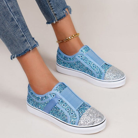 Zapatos Planos Cómodos de Exterior con Contraste de Retazos Informales