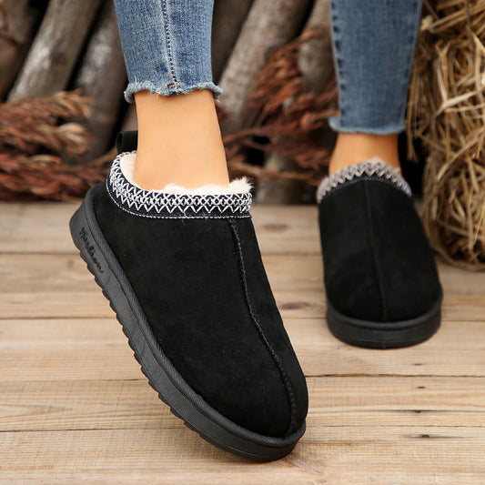 Zapatillas de estar por casa redondas de retales, lisas, que mantienen el calor y son cómodas