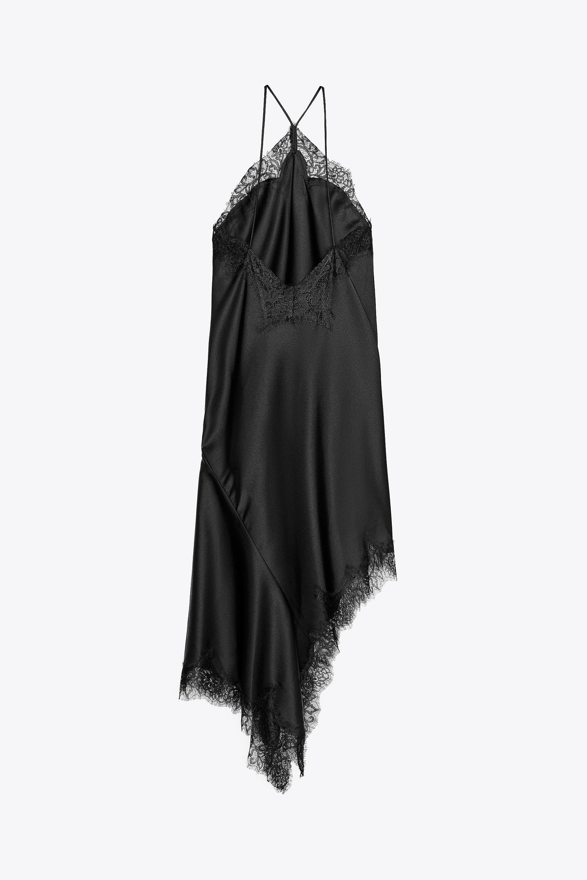 Halter Neck Lace Patchwork Dress
