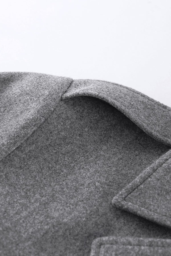 Elegant Mid-length Wool Blend Coat